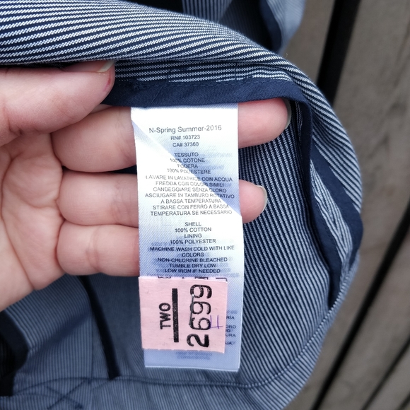 Pinstripe Armani Exchange Suit Jacket - Picture 8 of 8